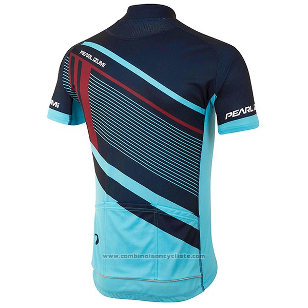 2017 Maillot Cyclisme Pearl Izumi Bleu Clair Manches Courtes et Cuissard